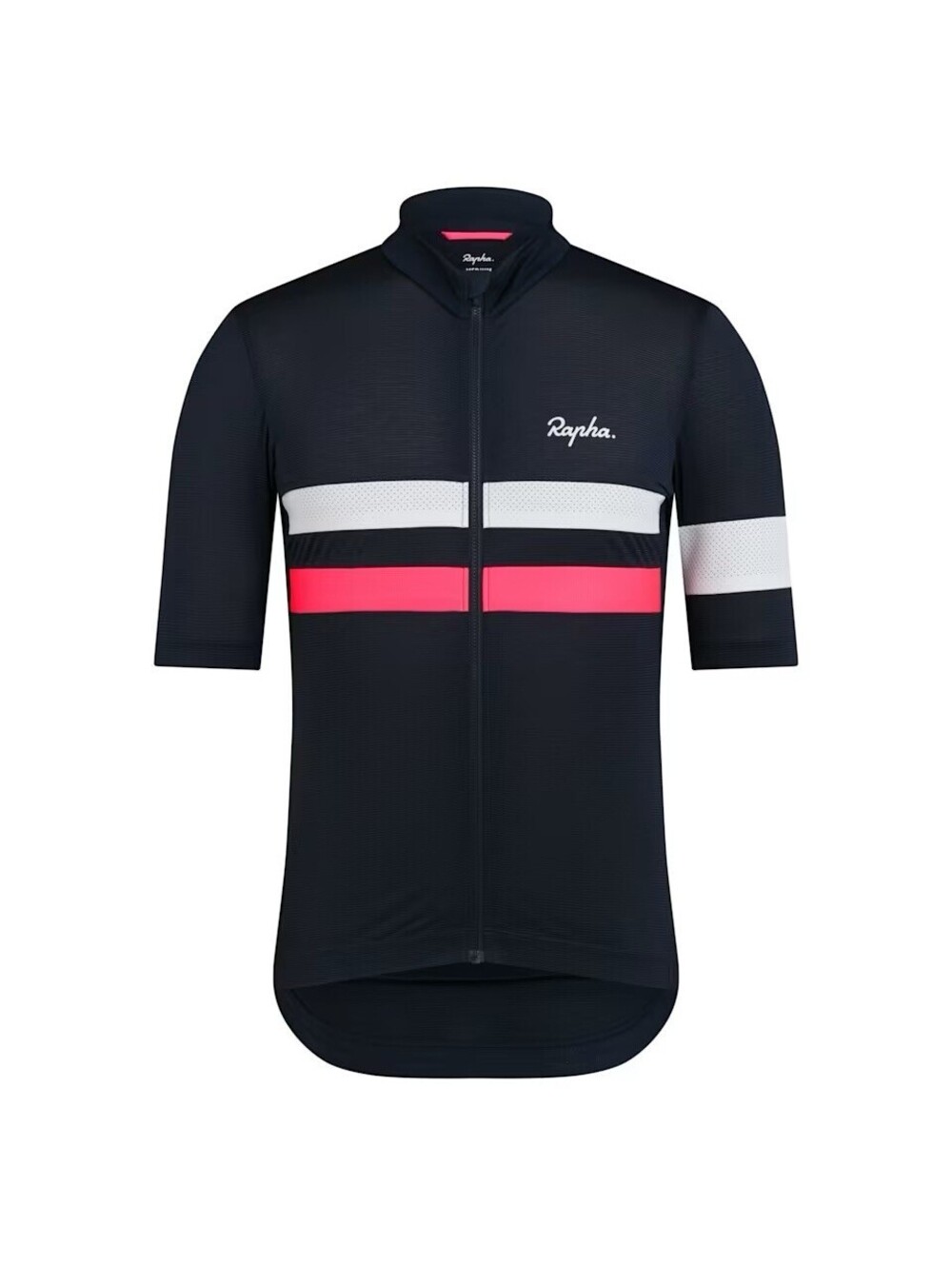 Rapha MEN'S Brevet Lightweight Jersey- Navy/Hi-Vis Pink - LARGE NWT!